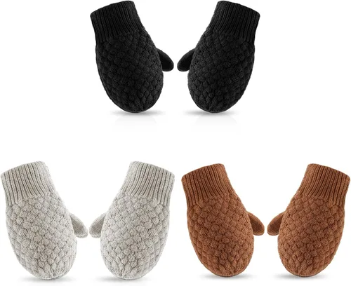 Miniatura 13 de Guantes de punto para bebés, niños y niñas, guantes de invierno para recién nacidos, guantes de 0 a 3 años