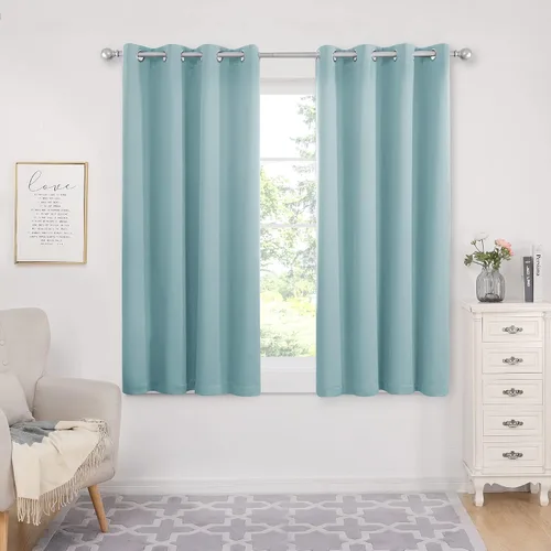 Miniatura 158 de Deconovo Cortinas opacas 100% con forro negro, cortinas con ojales aisladas térmicamente que reducen el ruido, doble capa para oscurecer