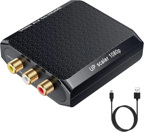 Miniatura 9 de Adaptador WENTER de RCA a HDMI, convertidor de 1080P AV a HDMI, adaptador de audio y video compuesto mini CVBS, compatible con PAL/NTSC