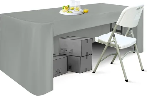 Miniatura 17 de ABCCANOPY Mantel rectangular de 6 pies para mesas rectangulares, de poliéster, lavable, para banquetes, bufé, fiestas, vacaciones, cenas, bodas