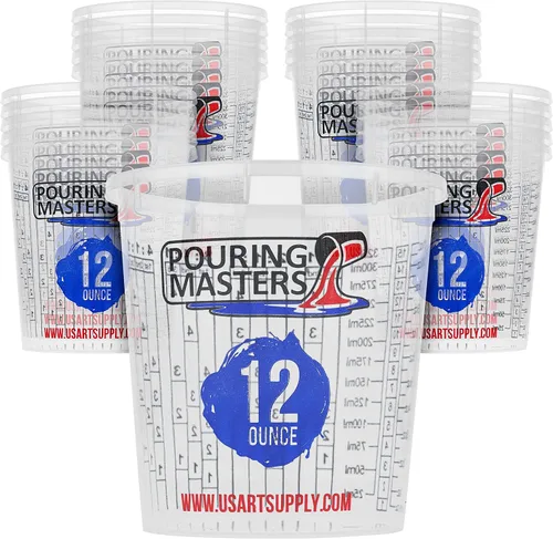 Miniatura 17 de Pouring Masters Vasos medidores de líquido de 2 oz (60 ml) - Vaso graduado de plástico (paquete de 100) con 25 varillas - Tazas de mezcla