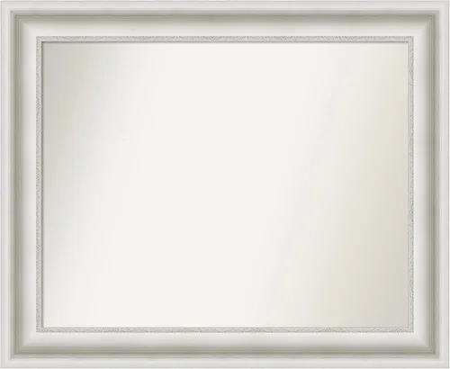 Miniatura 61 de Amanti Art Espejo de baño plateado para sobre el fregadero, espejo cuadrado de níquel cepillado de 30 x 30 pulgadas, marco moderno grande, se cuelga