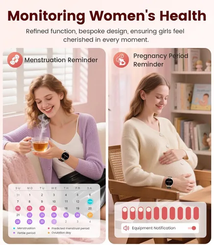 Miniatura 3 de LIGE Reloj inteligente para mujer, pantalla AMOLED de 1.43 pulgadas con respuesta/llamada para iPhone/Android/Samsung, rastreador de actividad