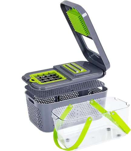 Miniatura 2 de Picador de verduras - Picador de cebolla profesional 22 en 1 - Picador multifuncional de alimentos con separador de huevos - Cortador de verduras