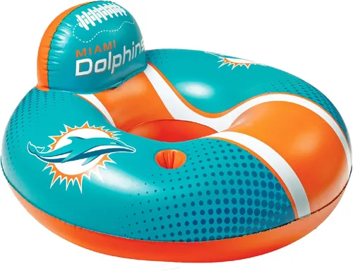 Miniatura 10 de BigMouth 42” Inflatable Pool Floats Officially Licensed NFL Fan Gear Merchandise Back Support Inner Tube for Adults and Teens
