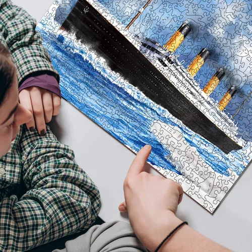 Miniatura 5 de WOODEN.CITY Titanic - Rompecabezas de madera para adultos, 500 piezas, 14,75 x 10 pulgadas, rompecabezas de la película de los años 90, fabricado