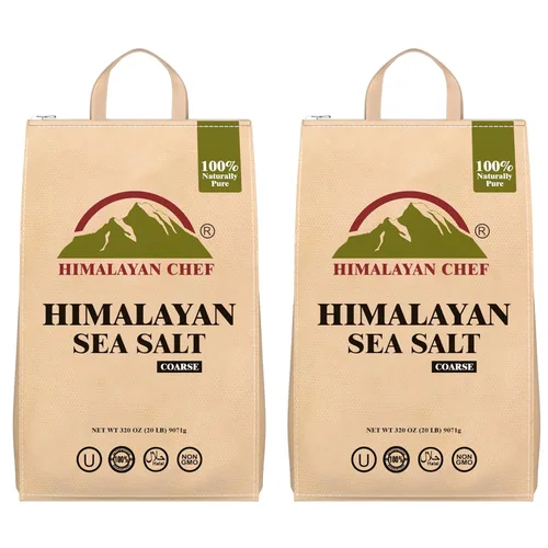 Miniatura 9 de Himalayan Chef - Sal rosa del Himalaya, grano fino, bolsa a granel de 5 libras - Kosher y vegana, 100% natural y pura de cristal gourmet - Contiene