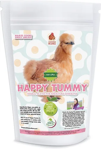 Pampered Chicken Mama Happy Tummy - Hierbas anidadoras para pollos de mascotas (5 onzas) – Suministros de alimentación para pollos de patio trasero