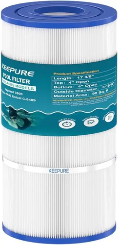 Cartucho de filtro de piscina C900 de repuesto para cartucho de filtro PA90, CX900RE, CX900-RE, C-8409, FC-1292, PXC95, 90 pies cuadrados, 1 paquete