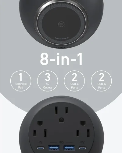 Miniatura 4 de Anker MagGo Estación de Carga Magnética, Certificada Qi2 de 15W Cargador Inalámbrico MagSafe Ultra-Rápido para iPhone 15/14/13, Regleta