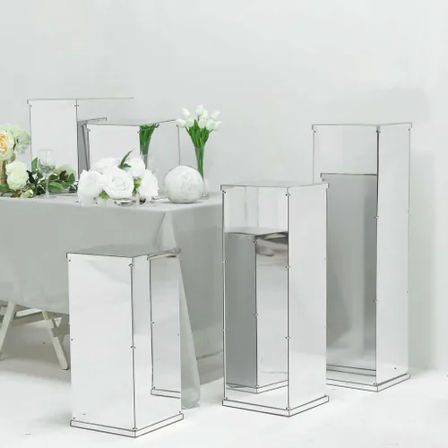Miniatura 6 de Efavormart - Espejo cuadrado de cristal de 8 pulgadas, decoración de mesa para bodas, fiestas, centros de mesa, 6