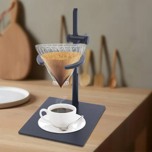 Miniatura 2 de Soporte para gotero de café ligero, estación de goteo de café manual ajustable en altura, soporte de preparación para el hogar, oficina, cafeterías