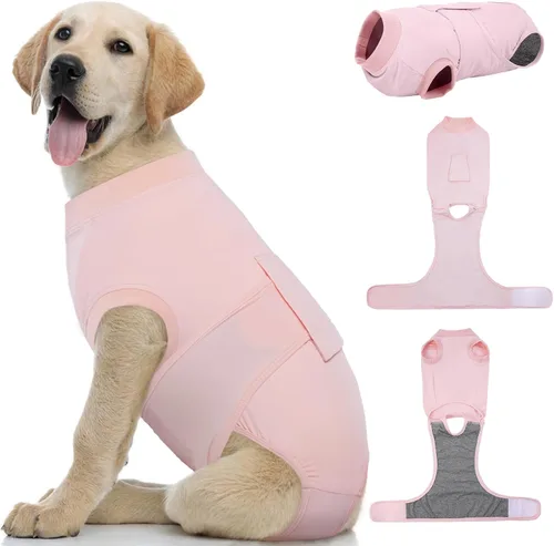 Miniatura 30 de Kuoser Traje de recuperación para perros, traje suave de esterilización para perros para recuperación de cirugía femenina, traje de recuperación