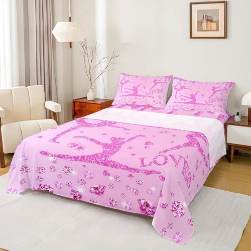 Miniatura 42 de Erosebridal Juego de sábanas de gimnasia para niñas y niños, tamaño individual, juego de sábanas de teñido anudado arcoíris, juego de ropa de cama