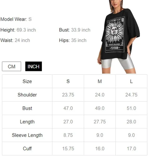 Miniatura 7 de Fenxxxl - Camiseta oversize de cuello redondo para mujer casual para verano