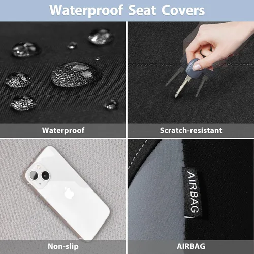 Miniatura 5 de CAR PASS Fundas de Asiento de Coche Impermeables Juegos Completos, Fundas de Asiento de Ajuste Universal para Coches, Juego de Fundas de Asiento