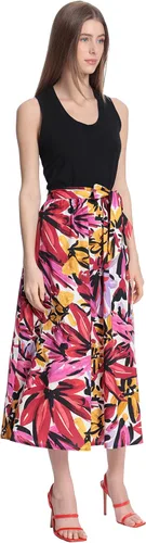 Miniatura 2 de Donna Morgan Vestido de dos capas sin mangas con estampado floral para mujer
