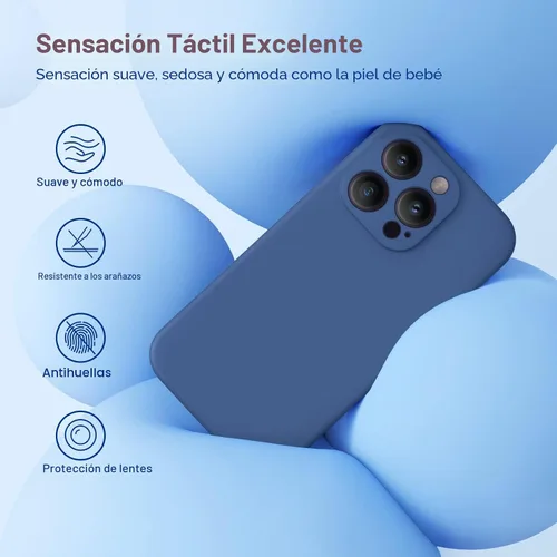 Miniatura 4 de Miracase - Funda magnética diseñada para iPhone 14 Pro Max, de silicona líquida, a prueba de golpes, con protector de pantalla y protección