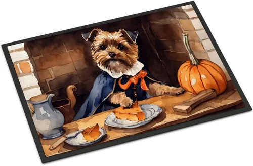 Miniatura 52 de Caroline's Treasures DAC1720MAT Affenpinscher - Tapete de otoño para cocina, con calabazas, 18 x 27 pulgadas, tapete para puerta delantera