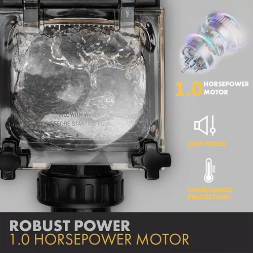 Miniatura 4 de XtremepowerUS Bomba de piscina de velocidad variable 1HP para piscina sobre el suelo y spa 230 V 2 "adaptador de montaje NPT incluido 6,660 GPH