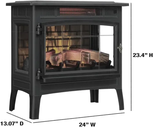 Miniatura 4 de duraflame Estufa Calentador de Chimenea Eléctrica Independiente con Efecto de Llama 3D para 1,000 Pies Cuadrados Canela