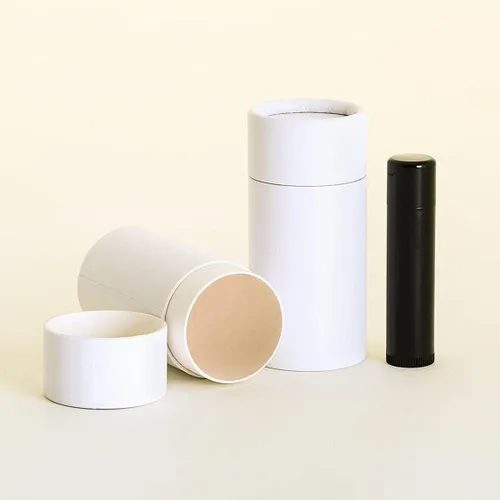 KJ's Krafts KJ-3878-PUW - Bálsamo labial de cartón Kraft blanco, 1.7 fl oz, tubos de cosmético/loción/desodorante (25), KJ-3878-PUW