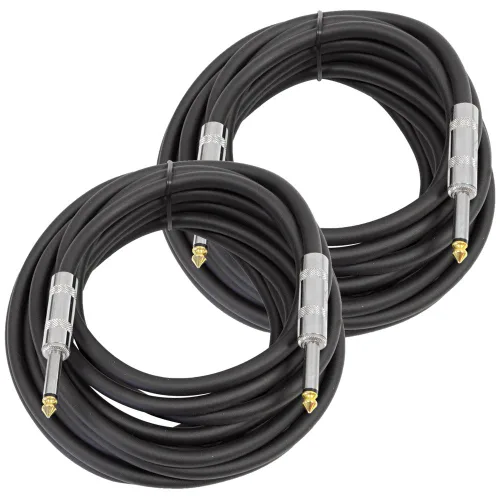 Miniatura 4 de Seismic Audio - Paquete de 2 cables de altavoz de 10 pies de 1/4" a 1/4" - Cables de conexión PA DJ