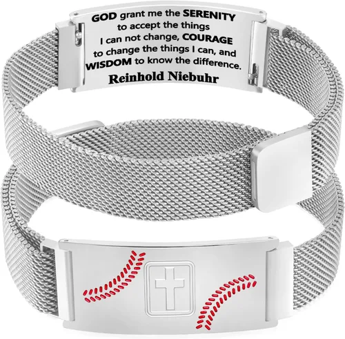 Miniatura 129 de Regalos de graduación, pulsera de fútbol, fútbol, baloncesto, béisbol, regalos de pulsera, pulseras de cruz de fe para hombres, bautismo, primera
