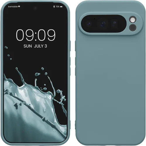 Miniatura 228 de kwmobile Funda compatible con Google Pixel 9 Pro - Funda protectora delgada de TPU para teléfono - Acabado mate suave - Negro mate