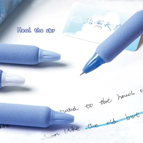 Miniatura 7 de MOZXIRZ 4 unidades de bolígrafos de gel con tinta retráctiles, bonitos bolígrafos de 0,5 mm de punta de bola, suministros de oficina y escuela