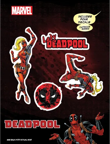 Miniatura 14 de Marvel Deadpool - Adhesivos de vinilo de Deadpool - Juego de 12 adhesivos de vinilo de Deadpool para coche, ventana, camioneta, parachoques, Paquete