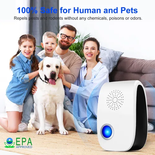 Miniatura 4 de Repelente ultrasónico mejorado, repelente de plagas para interiores, enchufe electrónico para cucarachas, hormigas, roedores, ratones, insectos