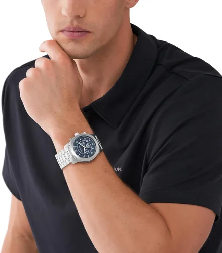 Miniatura 21 de Michael Kors Runway - Reloj cronógrafo de acero inoxidable para hombre con correa de acero o silicona