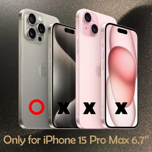 Miniatura 2 de Protector de cristal trasero para iPhone 15 Pro Max y protector de lente de cámara [2 + 2 paquetes], iPhone 15 Pro Max, protector de pantalla