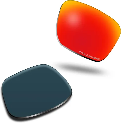 SOLODAD Lentes de repuesto para gafas de sol Oakley Holbrook XL OO9417 Polarizadas-Lava Rojo Policarbonato Plus, Rojo Lava - Pc Polarizado+