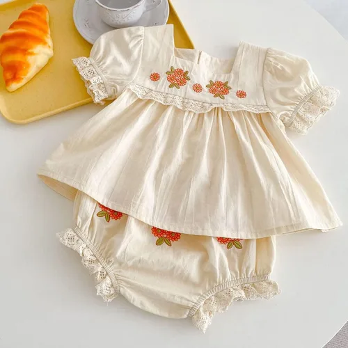 Miniatura 8 de IMEKIS Vestido mexicano para niña pequeña, mameluco bordado para hermanas a juego, trajes étnicos, vestido de verano