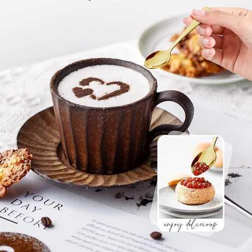 Miniatura 5 de Comicfs Demitasse - 12 cucharas de café expreso, cucharas de café, mini cuchara de té de acero inoxidable de 5 pulgadas, cuchara pequeña