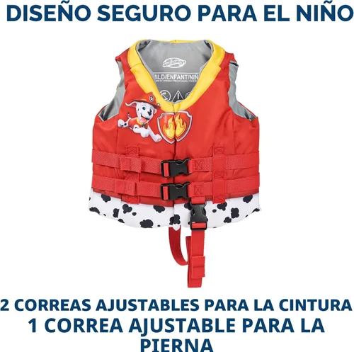 Miniatura 4 de SwimWays Nickelodeon Patrulla Canina Chaqueta de vida para aprender a nadar aprobada por la USCG para niños, Skye