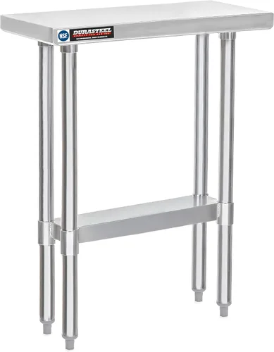 Miniatura 46 de DuraSteel Carrito de acero inoxidable NSF de 30 x 72 pulgadas, mesa de preparación de alimentos resistente con estante inferior, isla de cocina