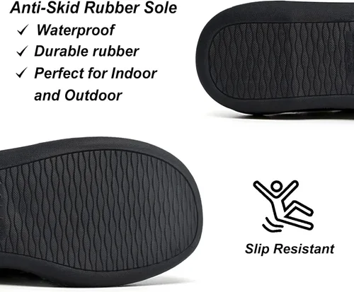 Miniatura 6 de Pantuflas de espuma viscoelástica para hombre, pantuflas de casa para hombre, cómodas y transpirables, textura de mezcla de algodón, forro
