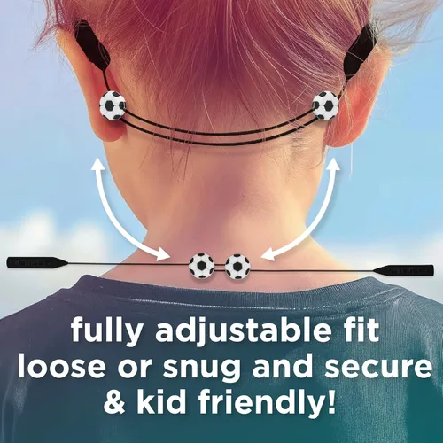 Miniatura 3 de Pilotfish Correa para lentes de sol para niños, soporte ajustable para lentes de sol sin cola para niños y niñas Soccer