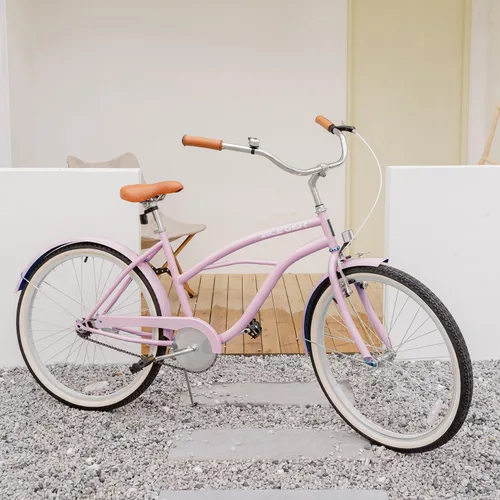 Miniatura 3 de ACEGER Bicicleta de confort para mujer, de 24 y 26 pulgadas, velocidad única y 7 velocidades, bicicleta de ciudad para adultos, marco de acero