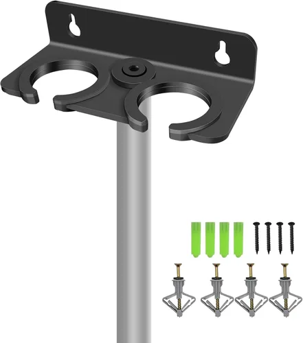 Miniatura 8 de Soporte de micrófono múltiple para pared (aluminio) para portátil dinámico con cable e inalámbrico, organizador de micrófono múltiple para soporte