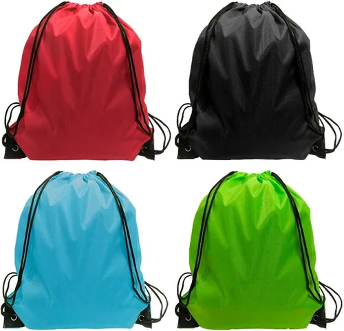 Mochila con cordón a granel, 24 piezas, mochila con cordón, 4 colores, 15.5*13.5 inches, Viajar