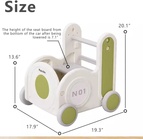 Miniatura 2 de Caja de juguetes de tren para niños, carrito para niños pequeños de 1 a 3 años con ruedas, cordón y asa para montar, caminar, remolcar y almacenar.