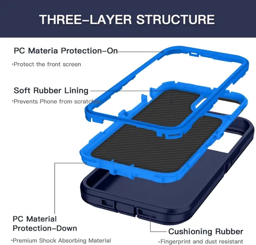 Miniatura 3 de Funda para Apple iPhone 12 / iPhone 12 Pro (6.1 pulgadas), resistente a los golpes, a prueba de polvo y caídas, doble capa, color negro