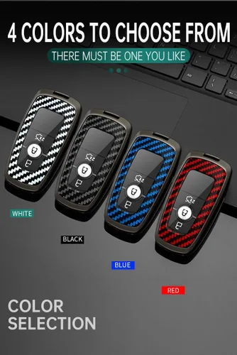 Miniatura 6 de ontto Funda para llavero Ford F-Series Edge Explorer Fusion EcoSport Ranger Escape Raptor Maverick Expedition, funda para llave de automóvil