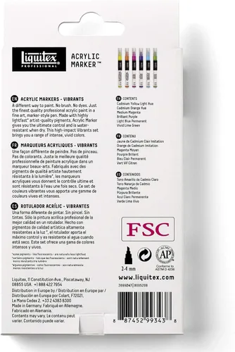 Miniatura 2 de Liquitex, set de 6 marcadores anchos para pintura profesional.