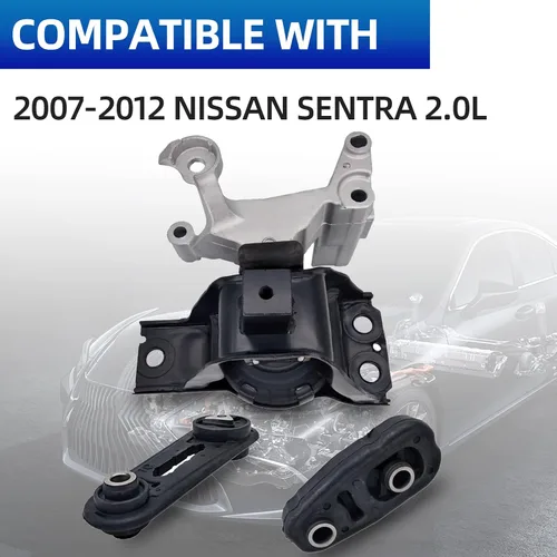 Miniatura 2 de Juego de soporte de motor de motor – Compatible con Nissan Sentra 2.0L 2007 2008 2009 2010 2011 2012 2.0L 3 piezas, A4318 A4345 A4348HY