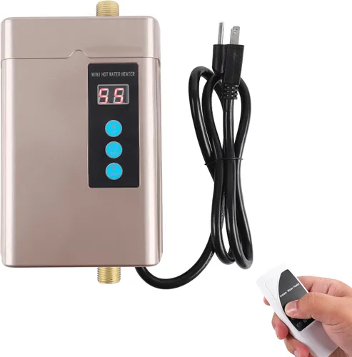 Miniatura 8 de Calentador de agua eléctrico sin depósito 110V 3000W debajo del fregadero, calentador de agua caliente instantáneo bajo demanda para cocina y baño